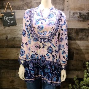 AREA STARS Long Sleeve Tunic Dress - Riviera